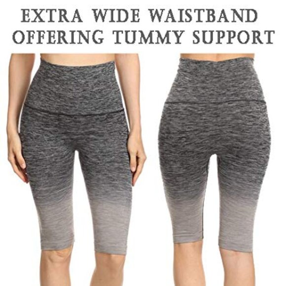 NWT Yoga Dry-Fit Ombre Compression Leggings Seamless High Waist Tummy support - Picture 8 of 8